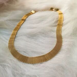Stainless Steel Anti-allergy Wide Braided Mesh Chain Choker Necklaces